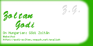 zoltan godi business card