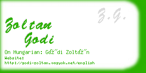 zoltan godi business card